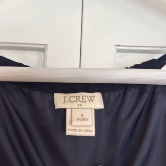 J.Crew navy and white Aztec chevron skirt halter maxi dress 4 petite - Picture 4 of 10